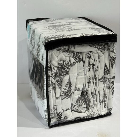 Beekman Home Christmas Tree Cabin Turkish Flannel Sheet Set QUEEN - Picture 5 of 11